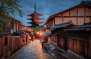 Evening Kyoto Japan 4k Wallpaper