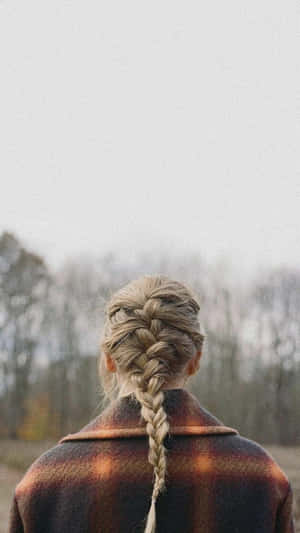 Evermore Aesthetic Braided Hairstyle Outdoors Wallpaper