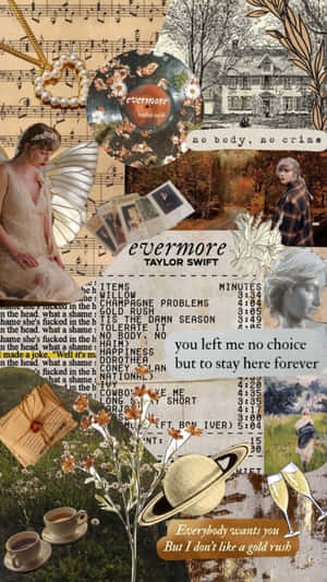 Evermore Aesthetic Collage Wallpaper