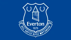 Everton F.c Emblem In Blue Wallpaper