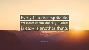 Everything Is Negotiable Wallpaper