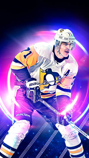 Evgeni Malkin Neon Lights Vector Art Wallpaper