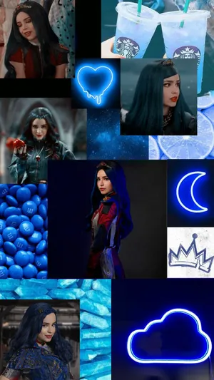 Evie Descendants Collage Art Wallpaper
