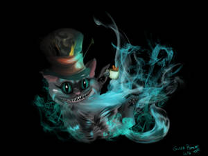 Evil Cheshire Cat Wallpaper