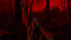 Evil Dead Rise Screaming Character Wallpaper