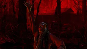 Evil Dead Rise Screaming Character Wallpaper