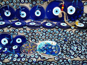 Evil Eye Amulets Display Wallpaper