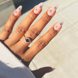 Evil Eye Nail Artand Ring Wallpaper