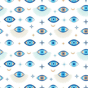 Evil Eye Pattern Aesthetic Wallpaper