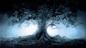 Evoking Tree And Spirit Artwork Wallpaper