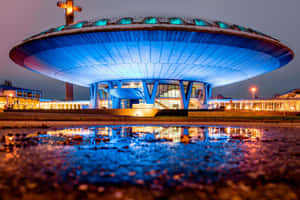 Evoluon Eindhoven Night Reflection Wallpaper