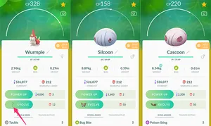 Evolution Stages Of Wurmple Into Silcoon And Cascoon Wallpaper