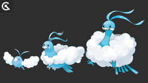 Evolutionary Process Of Swablu Wallpaper