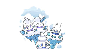 Evolved Form Of Vanillite: Magnificent Vanillish And Vanilluxe Wallpaper