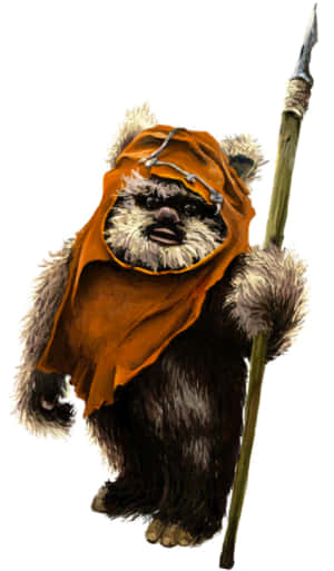 Ewok_ Warrior_ Illustration Wallpaper