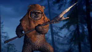 Ewok_ Warrior_ Night_ Patrol Wallpaper
