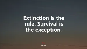 Exceptional Quote On Extinction And Survival Wallpaper