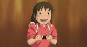 Excited Chihiro Ogino Spirited Away Wallpaper