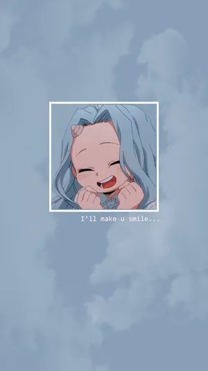 Excited Eri With Cloudy Background Wallpaper