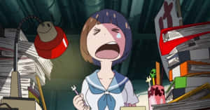 Excited Mako Mankanshoku In Action Wallpaper