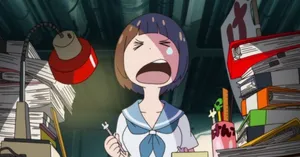 Excited Mako Mankanshoku In Action Wallpaper