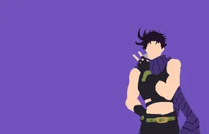 Exciting Action-packed Moments In Battle Tendency With Our Favorite Characters. Wallpaper