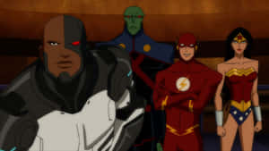 Exciting Action Scene From Justice League Doom Wallpaper