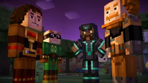 Exciting Adventure Awaits In Minecraft Story Mode Wallpaper