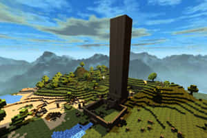 Exciting Adventure In Minecraft Pocket Edition Wallpaper