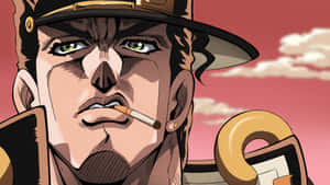 Exciting Adventure Of Stardust Crusaders In Action Wallpaper