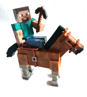 Exciting Adventure With Minecraft Horses Wallpaper