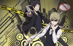 Exciting Adventures In Ikebukuro With Durarara Characters Wallpaper