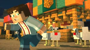 Exciting Adventures In Minecraft Story Mode Wallpaper