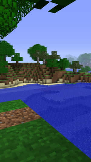 Exciting Adventures In The World Of Minecraft Pocket Edition Wallpaper