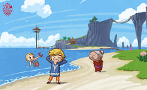 Exciting And Fun Beach Games Activity Wallpaper