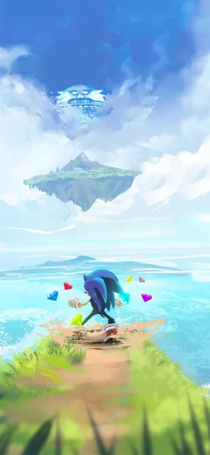 Exciting And Vibrant Sonic Fan Art Wallpaper