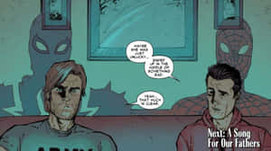 Exciting Battle Scene Of Flash Thompson As Venom Wallpaper