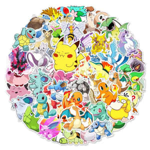 Exciting Collection Of Pokémon Stickers Wallpaper
