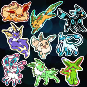 Exciting Collection Of Pokemon Stickers Wallpaper