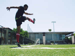 Exciting Corner Kick In Progress Wallpaper