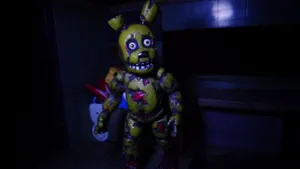 Exciting Fazbear Frights Series Scene Featuring Animatronics. Wallpaper