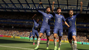 Exciting Fifa 22 Gameplay On Display Wallpaper