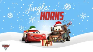 Exciting Holiday Fun With Disney Cars Characters Wallpaper
