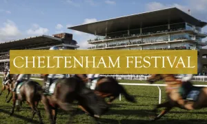 Exciting Horse Race At The Cheltenham Festival Wallpaper
