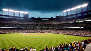 Exciting Mlb Baseball Game Action Wallpaper