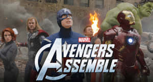 Exciting New Avengers Team In Action Wallpaper