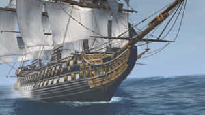 Exciting Ship Combat In Assassin's Creed 4 Black Flag Wallpaper