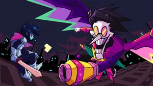 Exciting Spamton Digital Artwork Wallpaper