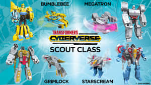 Exciting Transformers Cyberverse Toy Collection Wallpaper