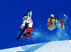 Exciting Winter Sports Adventure Wallpaper